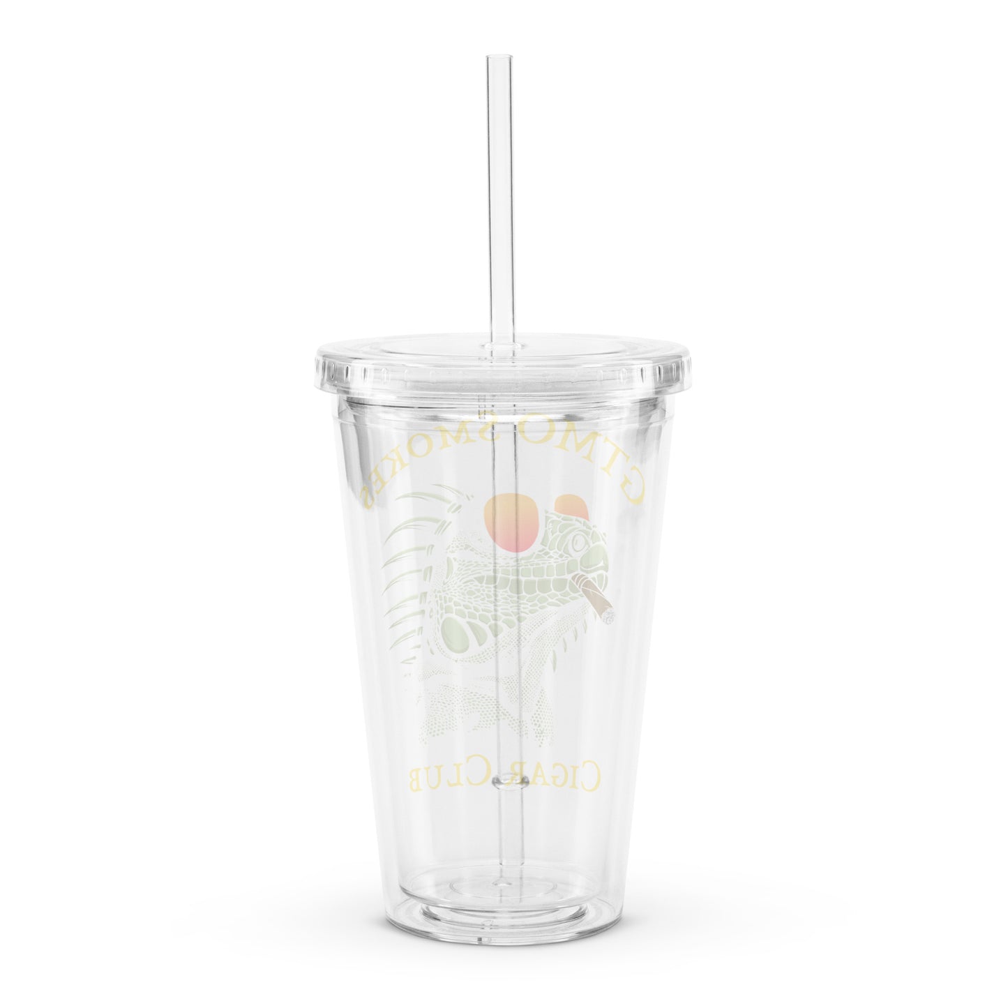 Clear plastic tumbler